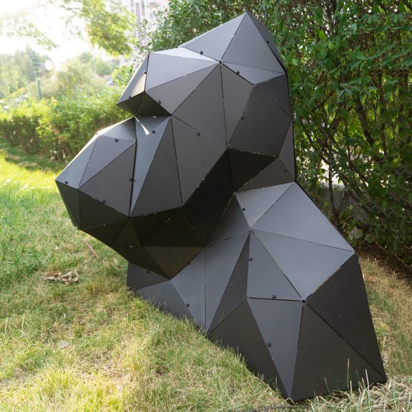KING KONG | 3D Metal Geometrik Goril Büstü - Görsel 4