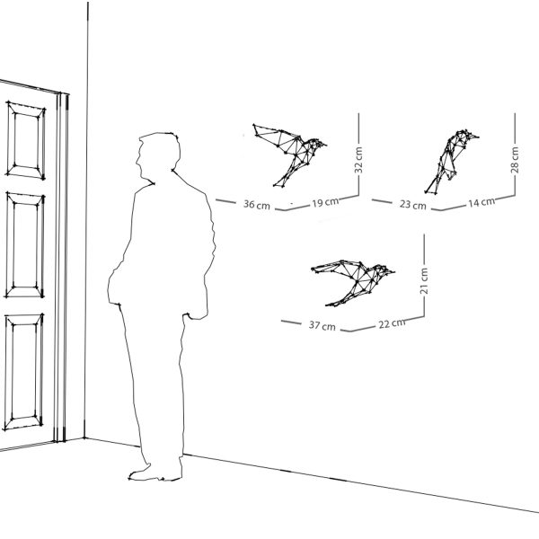VOGELS | 3D Geometrik Metal Kuş Sürüsü Duvar Dekoru - Görsel 8