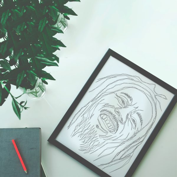 BOB MARLEY | Tek Çizgi Poster Serisi - Görsel 2