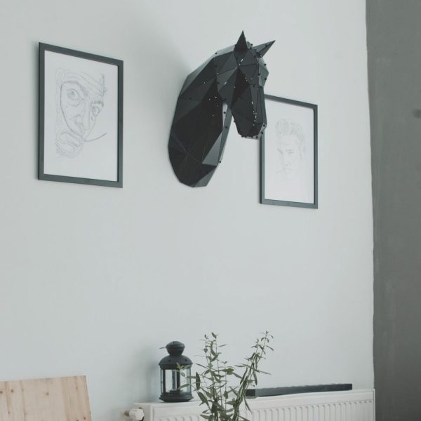 CAVALLO | 3D Geometrik Metal At Kafası Duvar Dekoru - Görsel 3