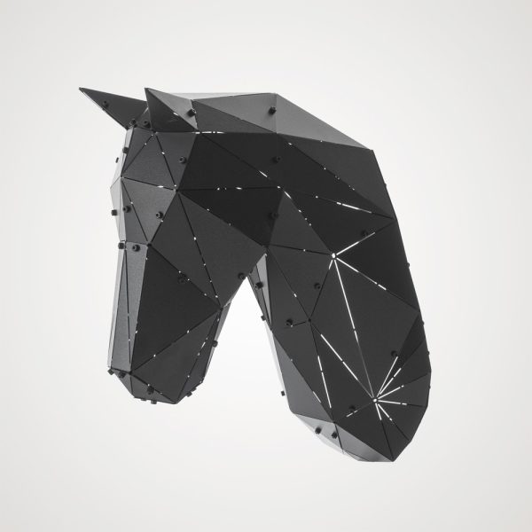 CAVALLO | 3D Geometrik Metal At Kafası Duvar Dekoru - Görsel 7
