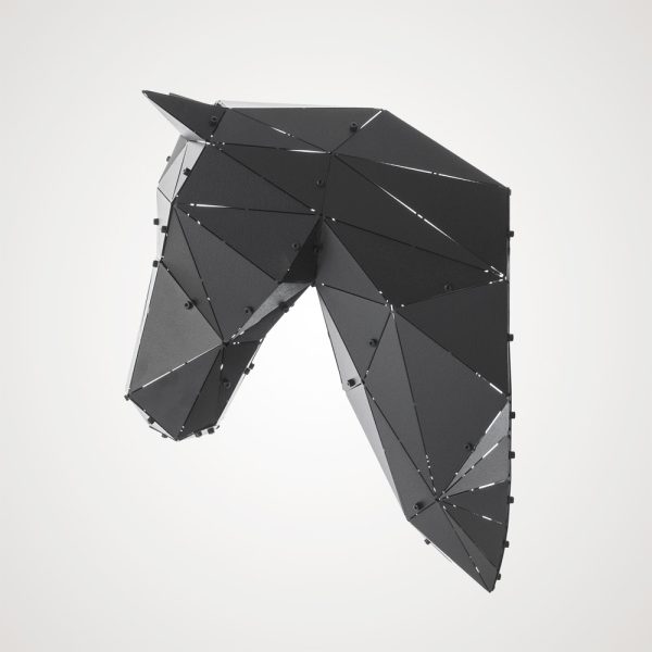 CAVALLO | 3D Geometrik Metal At Kafası Duvar Dekoru - Görsel 6