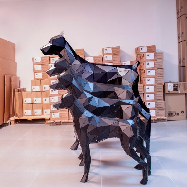 DOBERMAN SERİSİ | 3D Metal Geometrik Doberman Heykeli - Görsel 14