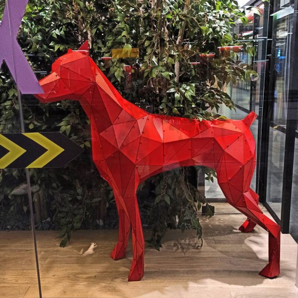 DOBERMAN SERİSİ | 3D Metal Geometrik Doberman Heykeli - Görsel 4