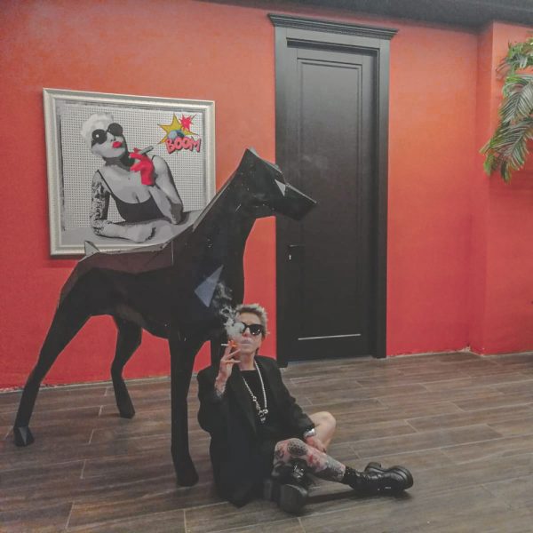 DOBERMAN SERİSİ | 3D Metal Geometrik Doberman Heykeli - Görsel 5