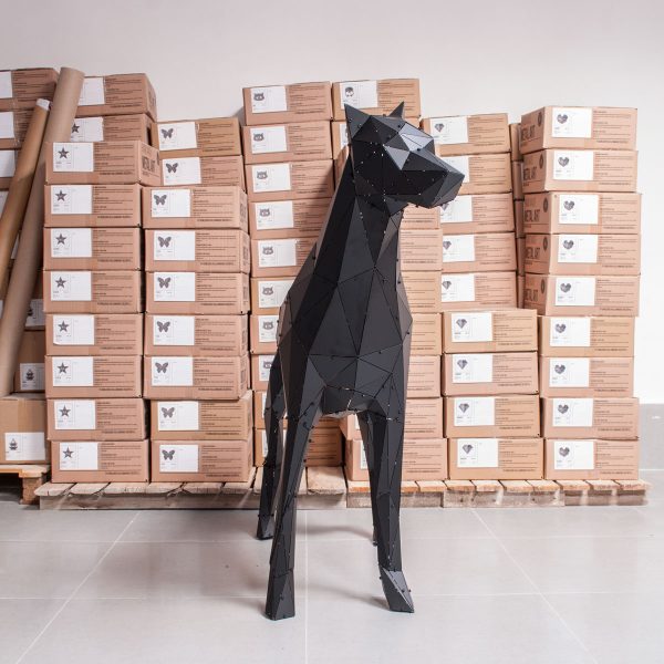 DOBERMAN SERİSİ | 3D Metal Geometrik Doberman Heykeli - Görsel 20