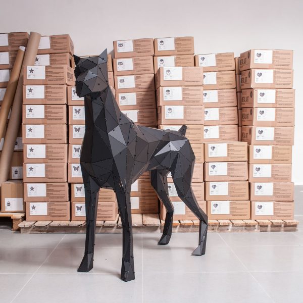 DOBERMAN SERİSİ | 3D Metal Geometrik Doberman Heykeli - Görsel 19