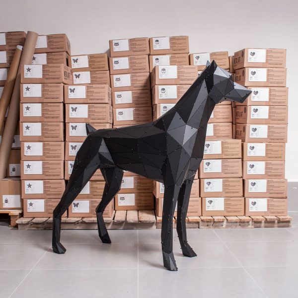 DOBERMAN SERİSİ | 3D Metal Geometrik Doberman Heykeli - Görsel 18