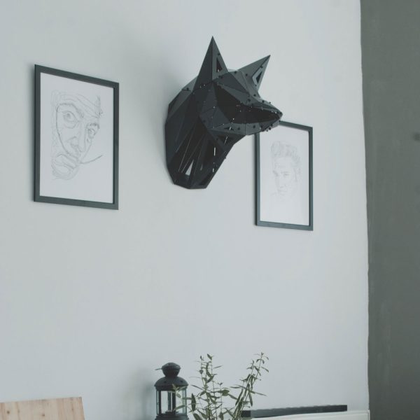 FOX | 3D Geometrik Metal Tilki Kafası Duvar Dekoru