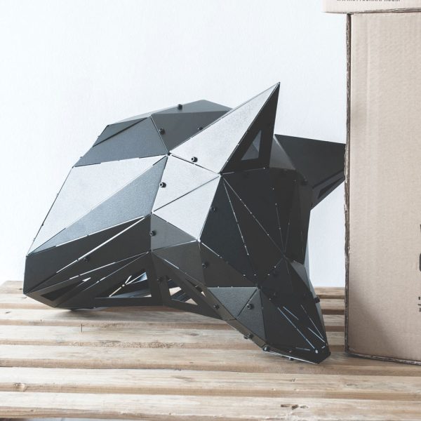 FOX | 3D Geometrik Metal Tilki Kafası Duvar Dekoru - Görsel 3