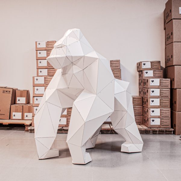 HARAMBE | 3D Metal Geometrik Goril Heykeli