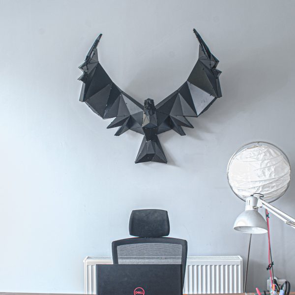 AGILLO XL | 3D Metal Geometrik Kartal Heykeli Duvar Dekoru - Görsel 2