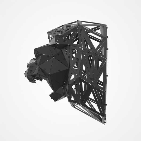 LEON V2 | 3D Geometrik Metal Aslan Kafası Duvar Dekoru - Görsel 4