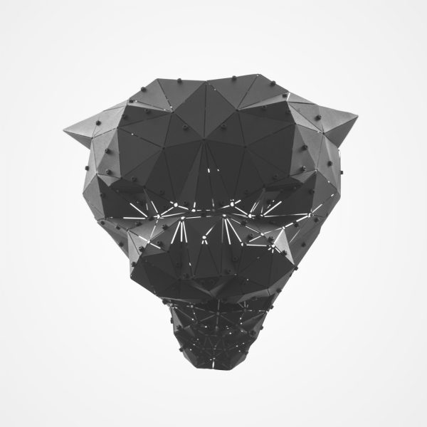 PARS | 3D Geometrik Metal Panter Kafası Duvar Dekoru - Görsel 2