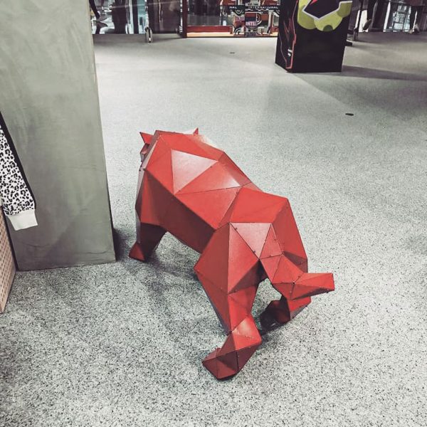 TIGRIS | 3D Metal Geometrik Metal Kaplan Heykeli - Görsel 8