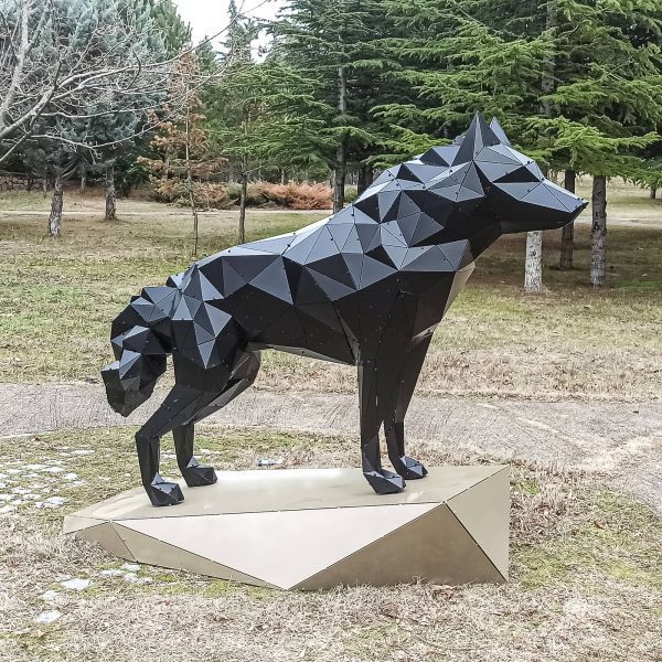 KURT XL V2 | 3D Metal Geometrik Kurt Heykeli - Görsel 4