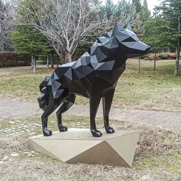 KURT XL V2 | 3D Metal Geometrik Kurt Heykeli - Görsel 3